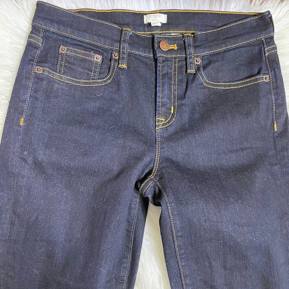 J. Crew Toothpick Skinny Jeans Dark Wash Mid Rise Women's Size 26 - Picture 5 of 7